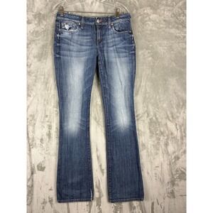 Joes Jeans Honey Curvy Bootcut Medium Wash Blue Distressed Denim Womens Size 28